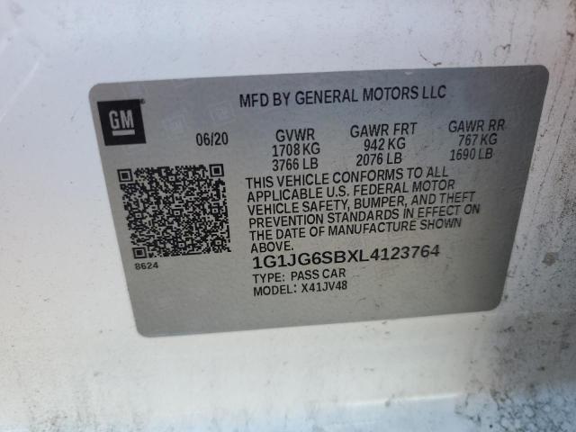 Aukcja sprzedaży 2020 Chevrolet Sonic, vin: 1G1JG6SBXL4123764, numer aukcji: 67596972