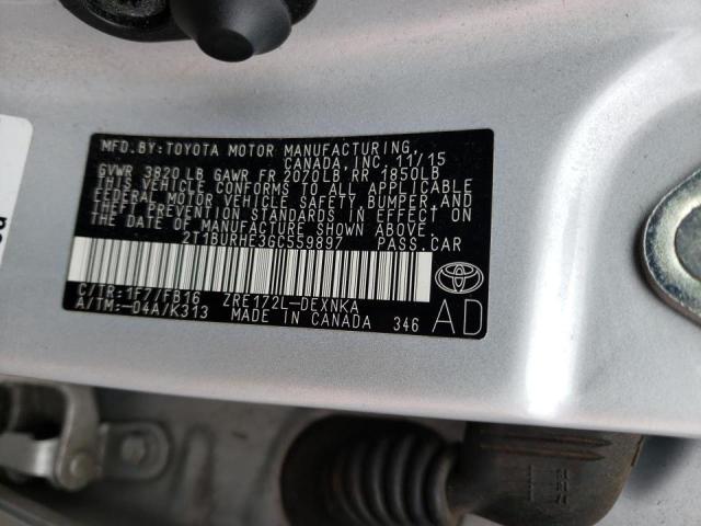 Продажа на аукционе авто 2016 Toyota Corolla L, vin: 2T1BURHE3GC559897, номер лота: 68936502