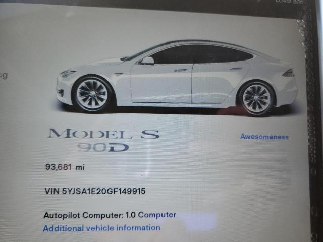 Aukcja sprzedaży 2016 Tesla Model S, vin: 5YJSA1E20GF149915, numer aukcji: 67880912