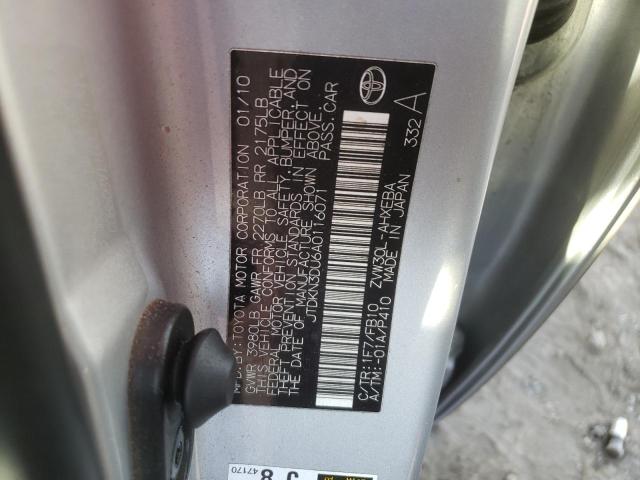 Продаж на аукціоні авто 2010 Toyota Prius, vin: JTDKN3DU6A0116071, номер лоту: 68763312