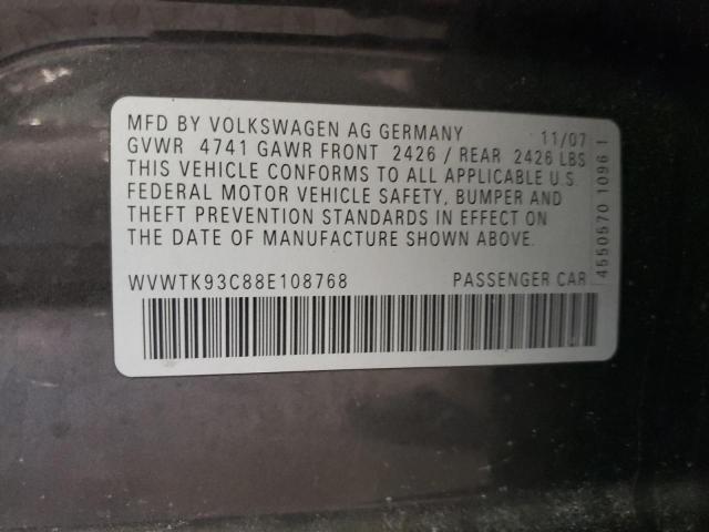 Auction sale of the 2008 Volkswagen Passat Wagon Lux, vin: WVWTK93C88E108768, lot number: 69499252