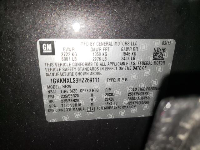 67753962 :رقم المزاد ، 1GKKNXLS9HZ269111 vin ، 2017 Gmc Acadia Denali مزاد بيع