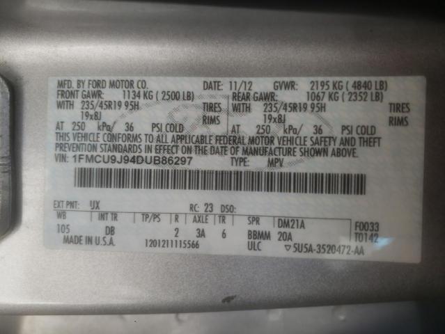 Продажа на аукционе авто 2013 Ford Escape Titanium, vin: 1FMCU9J94DUB86297, номер лота: 69304802