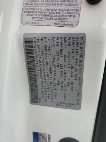 Продажа на аукционе авто 2009 Porsche Cayenne, vin: WP1AA29P59LA07629, номер лота: 69317982