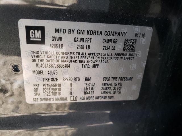 2018 Buick Encore Preferred მანქანა იყიდება აუქციონზე, vin: KL4CJASB7JB696404, აუქციონის ნომერი: 68761342