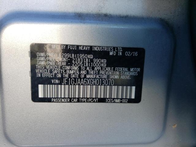 Aukcja sprzedaży 2016 Subaru Impreza, vin: JF1GJAA6XGH013070, numer aukcji: 69469102