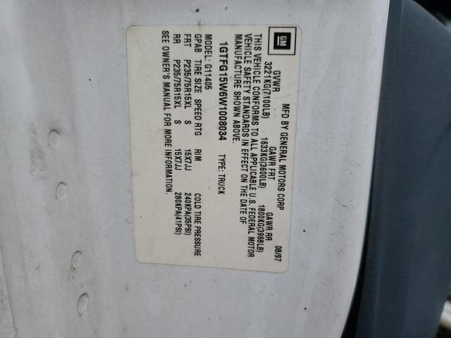 Auction sale of the 1998 Gmc Savana G1500, vin: 1GTFG15W6W1008034, lot number: 70051432