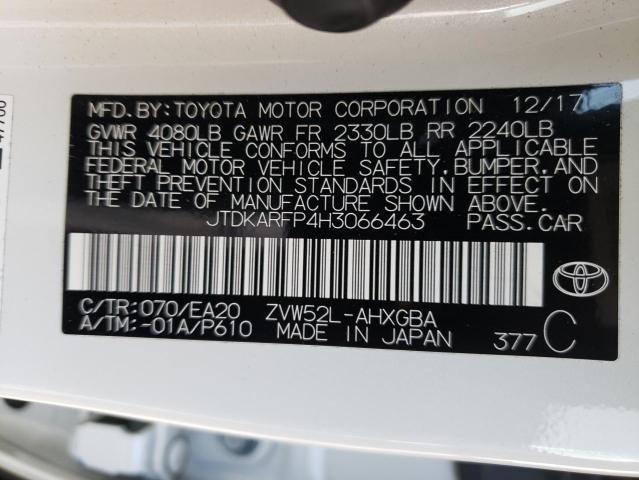Продажа на аукционе авто 2017 Toyota Prius Prime, vin: JTDKARFP4H3066463, номер лота: 69961332