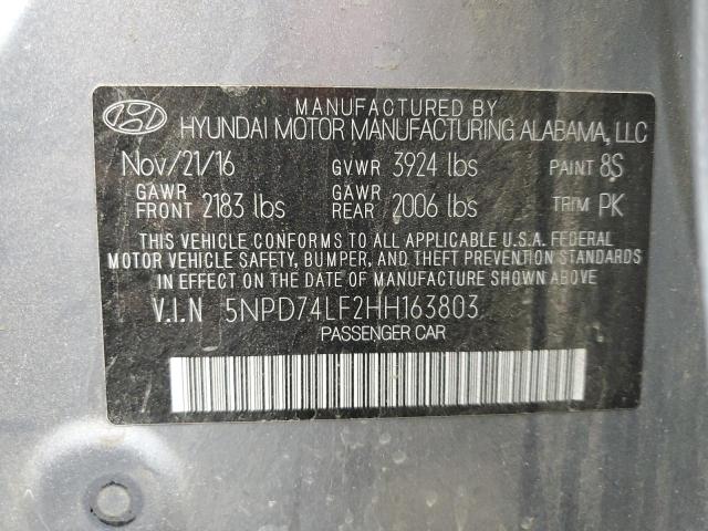 Aukcja sprzedaży 2017 Hyundai Elantra Se, vin: 5NPD74LF2HH163803, numer aukcji: 69148912
