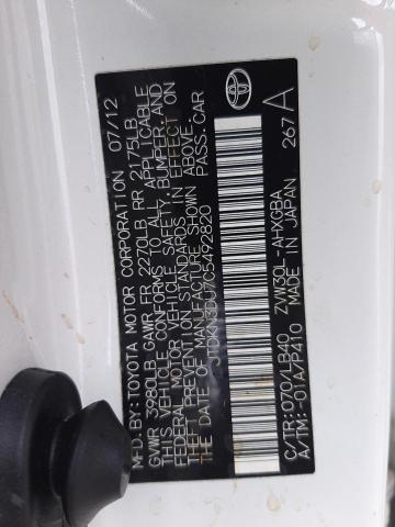 Aukcja sprzedaży 2012 Toyota Prius, vin: JTDKN3DU7C5492820, numer aukcji: 70754302
