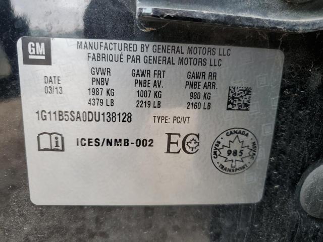 Aukcja sprzedaży 2013 Chevrolet Malibu Ls, vin: 1G11B5SA0DU138128, numer aukcji: 70561972