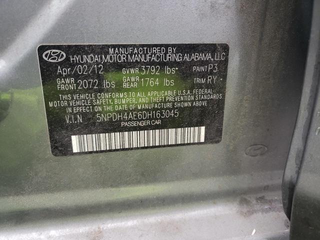 Aukcja sprzedaży 2013 Hyundai Elantra Gls, vin: 5NPDH4AE6DH163045, numer aukcji: 70326782