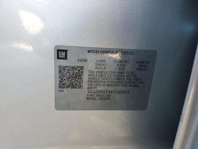 Продаж на аукціоні авто 2019 Chevrolet Malibu Lt, vin: 1G1ZD5ST4KF185923, номер лоту: 69556132