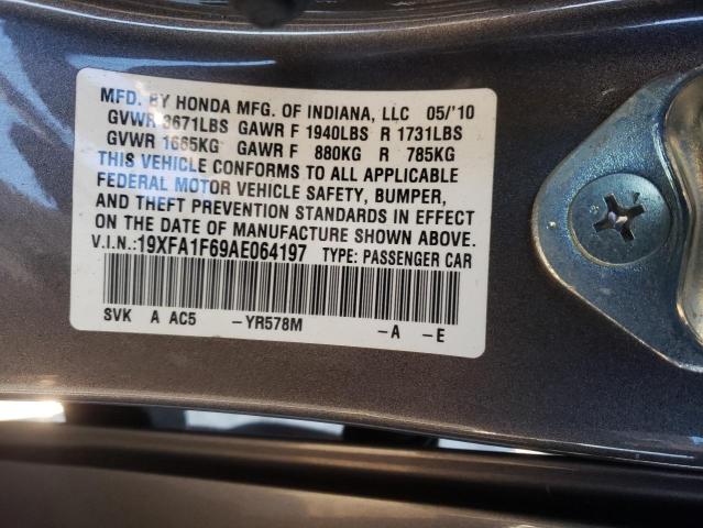70568012 :رقم المزاد ، 19XFA1F69AE064197 vin ، 2010 Honda Civic Lx-s مزاد بيع
