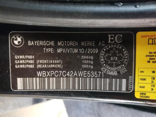 70176872 :رقم المزاد ، WBXPC7C42AWE53571 vin ، 2010 Bmw X3 Xdrive28i مزاد بيع