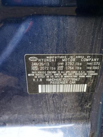 70368752 :رقم المزاد ، KMHDH4AE7DU778947 vin ، 2013 Hyundai Elantra Gls مزاد بيع