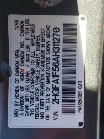 2010 Honda Civic Lx მანქანა იყიდება აუქციონზე, vin: 2HGFA1F56AH311270, აუქციონის ნომერი: 70568992