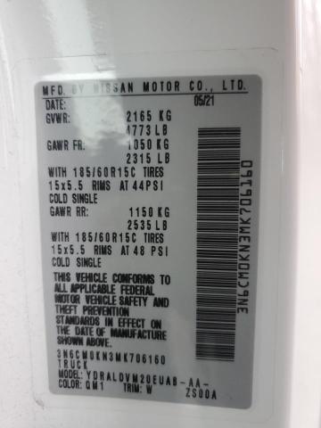 Aukcja sprzedaży 2021 Nissan Nv200 2.5s, vin: 3N6CM0KN3MK706160, numer aukcji: 71288632