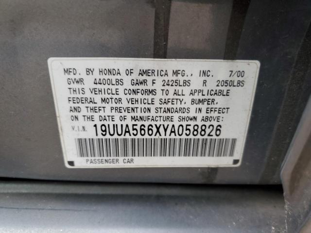 2000 Acura 3.2tl მანქანა იყიდება აუქციონზე, vin: 19UUA566XYA058826, აუქციონის ნომერი: 71359842