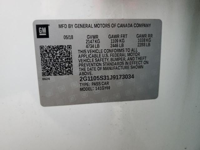 Продаж на аукціоні авто 2018 Chevrolet Impala Lt, vin: 2G1105S31J9173034, номер лоту: 71510532