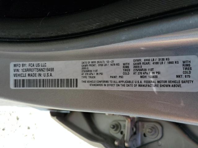 Продажа на аукционе авто 2022 Ram 1500 Big Horn/lone Star, vin: 1C6RREFT5NN219498, номер лота: 67804452