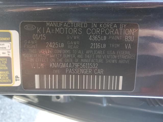 2015 Kia Optima Lx მანქანა იყიდება აუქციონზე, vin: KNAGM4A79F5611532, აუქციონის ნომერი: 71573272