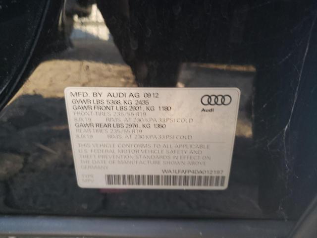 71762492 :رقم المزاد ، WA1LFAFP4DA012197 vin ، 2013 Audi Q5 Premium Plus مزاد بيع