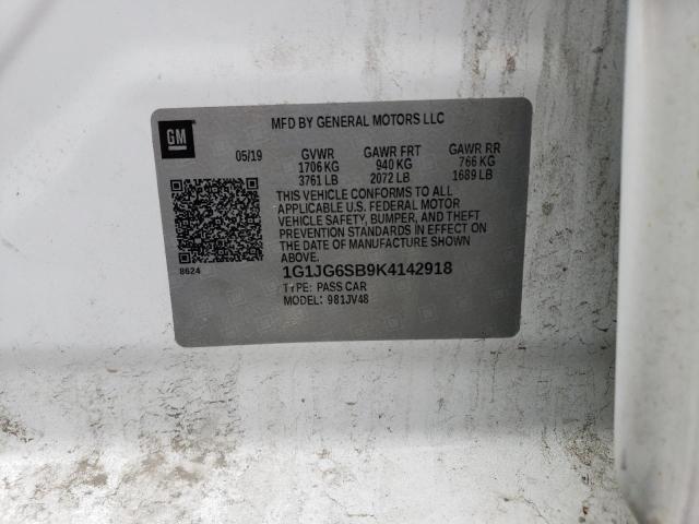 Aukcja sprzedaży 2019 Chevrolet Sonic, vin: 1G1JG6SB9K4142918, numer aukcji: 71504322