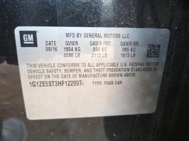 Продаж на аукціоні авто 2017 Chevrolet Malibu Lt, vin: 1G1ZE5ST3HF122897, номер лоту: 72162942