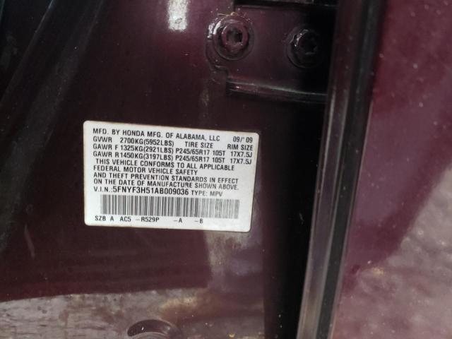 Aukcja sprzedaży 2010 Honda Pilot Exl, vin: 5FNYF3H51AB009036, numer aukcji: 72455622