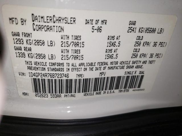 Aukcja sprzedaży 2006 Dodge Grand Caravan Se, vin: 1D4GP24R76B723746, numer aukcji: 71612952