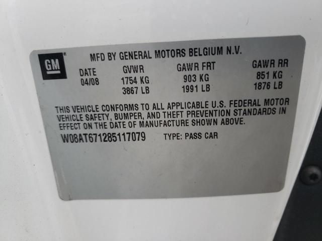 72419442 :رقم المزاد ، W08AT671285117079 vin ، 2008 Saturn Astra Xr مزاد بيع