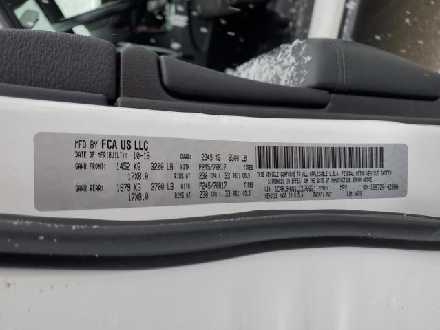 72299622 :رقم المزاد ، 1C4RJFAG1LC178621 vin ، 2020 Jeep Grand Cherokee Laredo مزاد بيع