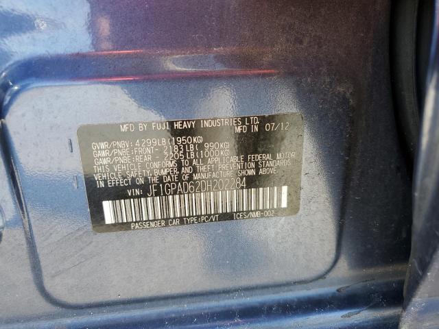 Aukcja sprzedaży 2013 Subaru Impreza Premium, vin: JF1GPAD62DH202284, numer aukcji: 72376372