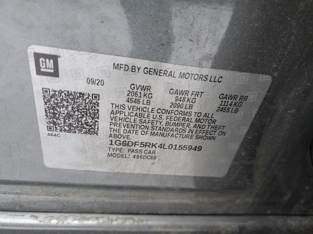 72320472 :رقم المزاد ، 1G6DF5RK4L0155949 vin ، 2020 Cadillac Ct4 Premium Luxury مزاد بيع