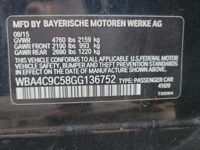 73176192 :رقم المزاد ، WBA4C9C58GG136752 vin ، 2016 Bmw 428 Xi Gran Coupe Sulev مزاد بيع