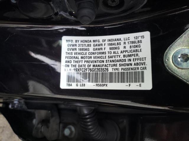 Продажа на аукционе авто 2016 Honda Civic Ex, vin: 19XFC2F76GE203526, номер лота: 72595992
