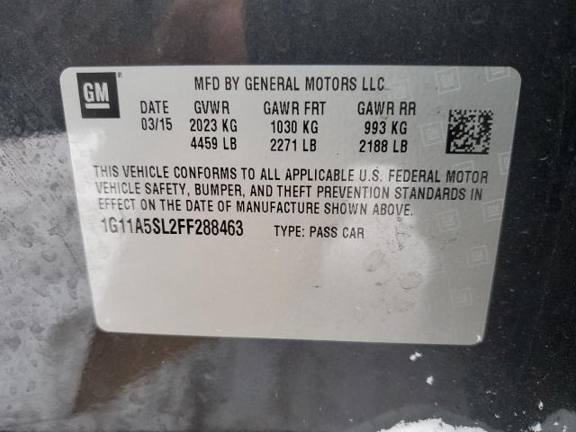 Aukcja sprzedaży 2015 Chevrolet Malibu Ls, vin: 1G11A5SL2FF288463, numer aukcji: 72908622