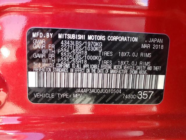 Продаж на аукціоні авто 2018 Mitsubishi Outlander Sport Es, vin: JA4AP3AU0JU010504, номер лоту: 72835702