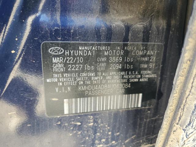 Продаж на аукціоні авто 2010 Hyundai Elantra Blue, vin: KMHDU4AD8AU043084, номер лоту: 72993812
