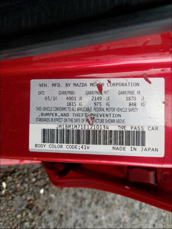 Продажа на аукционе авто 2014 Mazda 3 Grand Touring, vin: JM1BM1M71E1210134, номер лота: 29760620