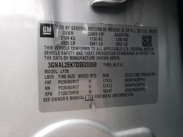 72218132 :رقم المزاد ، 3GNAL2EK7DS620058 vin ، 2013 Chevrolet Captiva Ls مزاد بيع