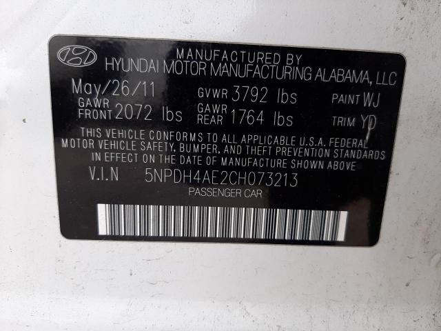 Auction sale of the 2012 Hyundai Elantra Gls, vin: 5NPDH4AE2CH073213, lot number: 73367592