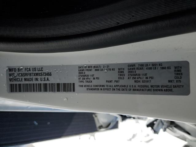 Продаж на аукціоні авто 2021 Ram 1500 Big Horn/lone Star, vin: 1C6SRFBTXMN673466, номер лоту: 73144062