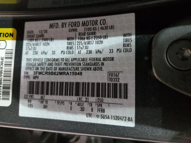 Продаж на аукціоні авто 2021 Ford Bronco Sport Big Bend, vin: 3FMCR9B62MRA15948, номер лоту: 71744602
