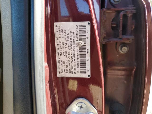 Aukcja sprzedaży 2010 Honda Accord Exl, vin: 1HGCP2F82AA174358, numer aukcji: 35917613