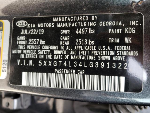 73603202 :رقم المزاد ، 5XXGT4L34LG391322 vin ، 2020 Kia Optima Lx مزاد بيع