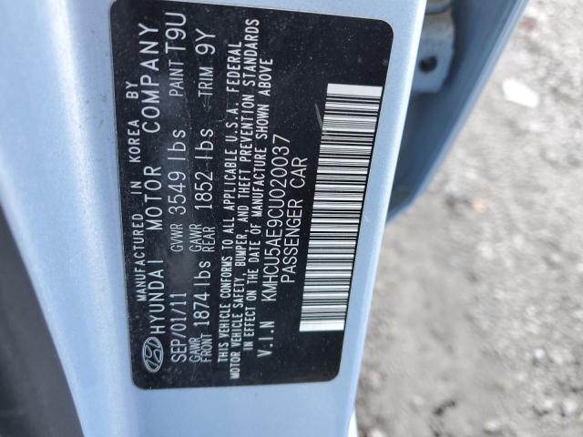 Продаж на аукціоні авто 2012 Hyundai Accent Gls, vin: KMHCU5AE9CU020037, номер лоту: 36006103