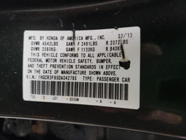 Aukcja sprzedaży 2013 Honda Accord Exl, vin: 1HGCR3F85DA042795, numer aukcji: 72570442