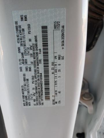 Aukcja sprzedaży 2022 Ford F250 Super Duty, vin: 1FT7W2BN0NED10564, numer aukcji: 72475632